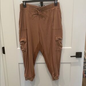 Alice + Olivia Cargo Jogger Pants in Brown size XL